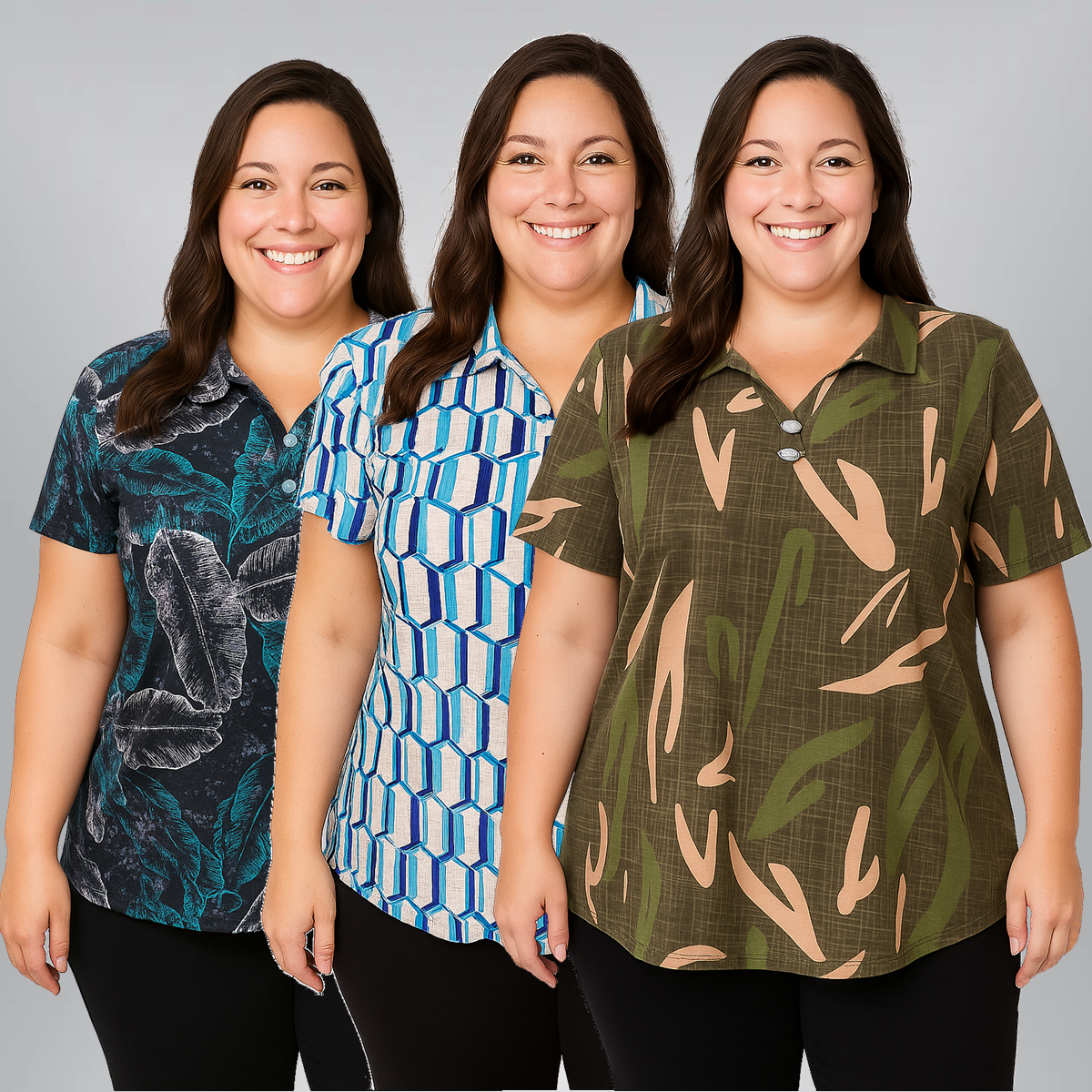 Kit 3 Blusas camiseta Feminina Liganete Malha Fria Estampada